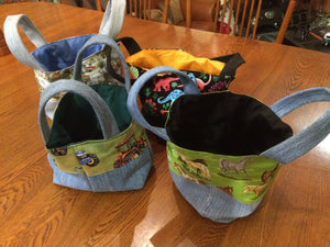 'Hold all Baskets with Handles' Denim baskets