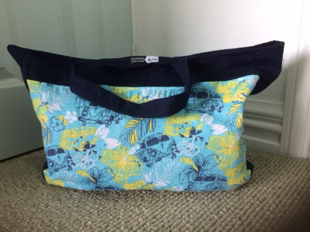 Produce/beach bag large to hold 4 beach towels.